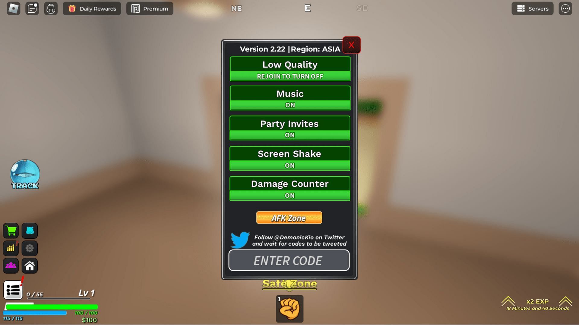 Redeem codes in Fruit Seas with ease (Image via Roblox)