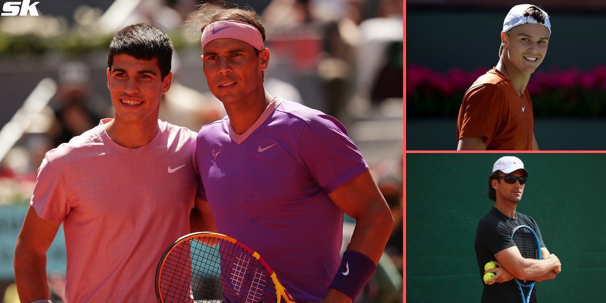 Rafael Nadal, Carlos Alcaraz, Holger Rune, Carlos Moya (Source: Getty)