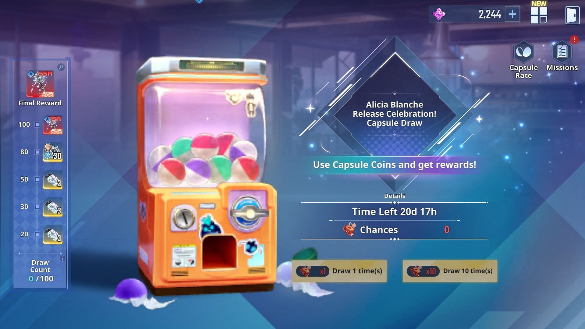 Players can get Alicia Blanche&#039;s Exclusive Weapon from the Lucky Capsule Event. (Image via Netmarble)