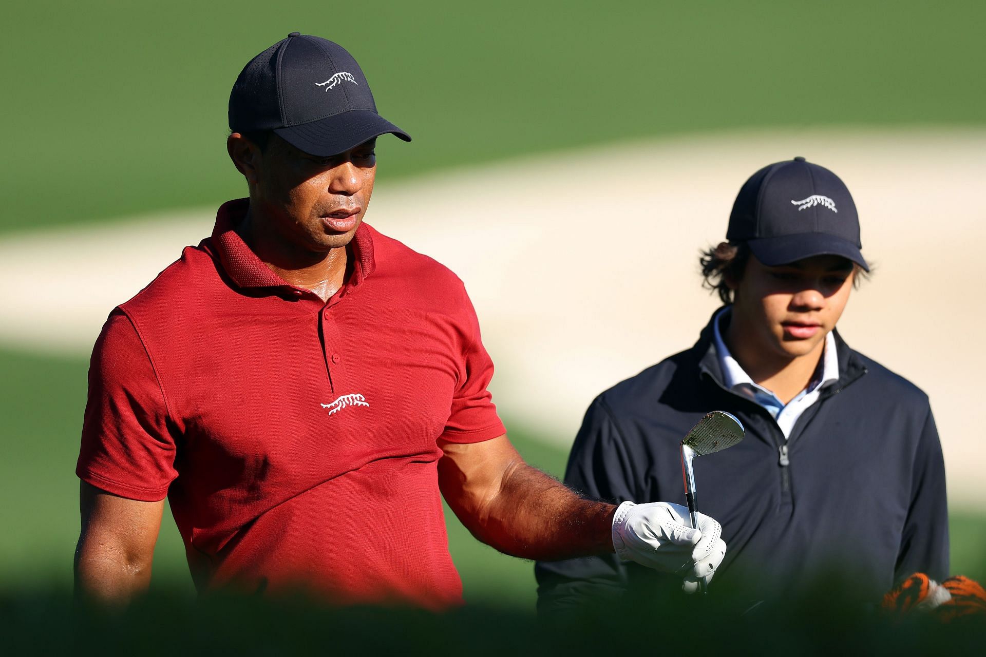 Tiger Woods and Charlie Woods at the Masters