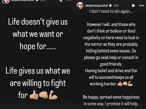 Ian Poulter slammed critics on Instagram (Image via Instagram.com/ianjamespoulter)