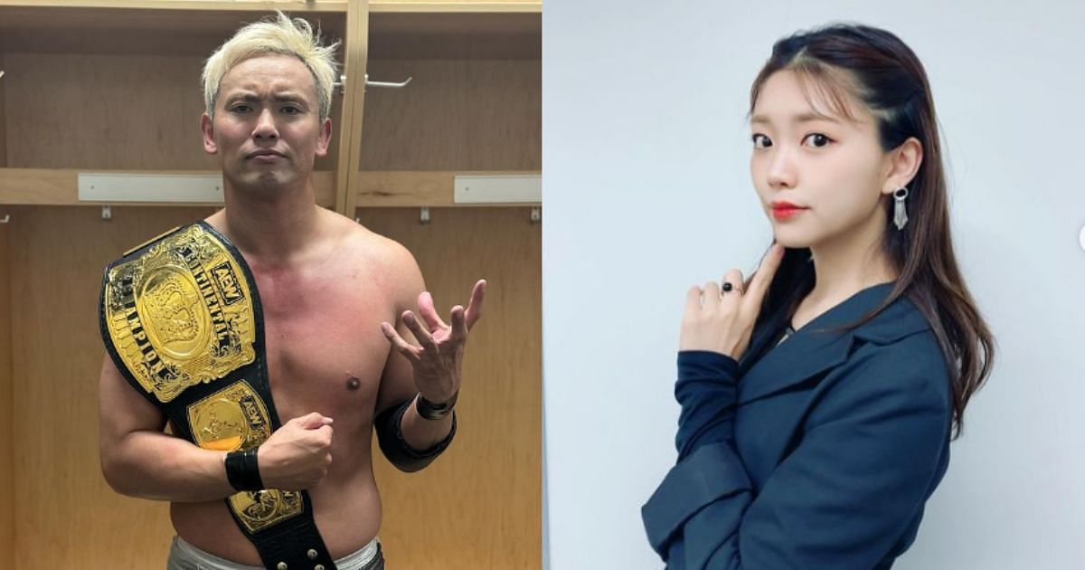 Kazuchika Okada (left) and his wife, Suzuko Mimori (right) [Photos from their respective Instagram handles]]