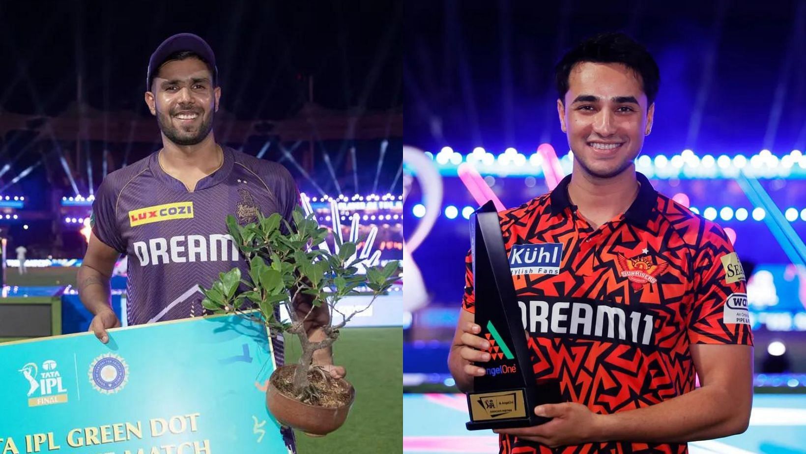 Harshit Rana (L) and Abhishek Sharma were among the top performers in IL 2024.