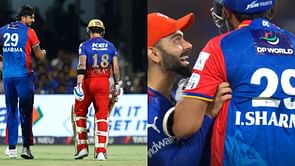 [Watch] Virat Kohli teases Ishant Sharma after the pair's friendly square-off in the first innings during RCB vs DC IPL 2024 clash