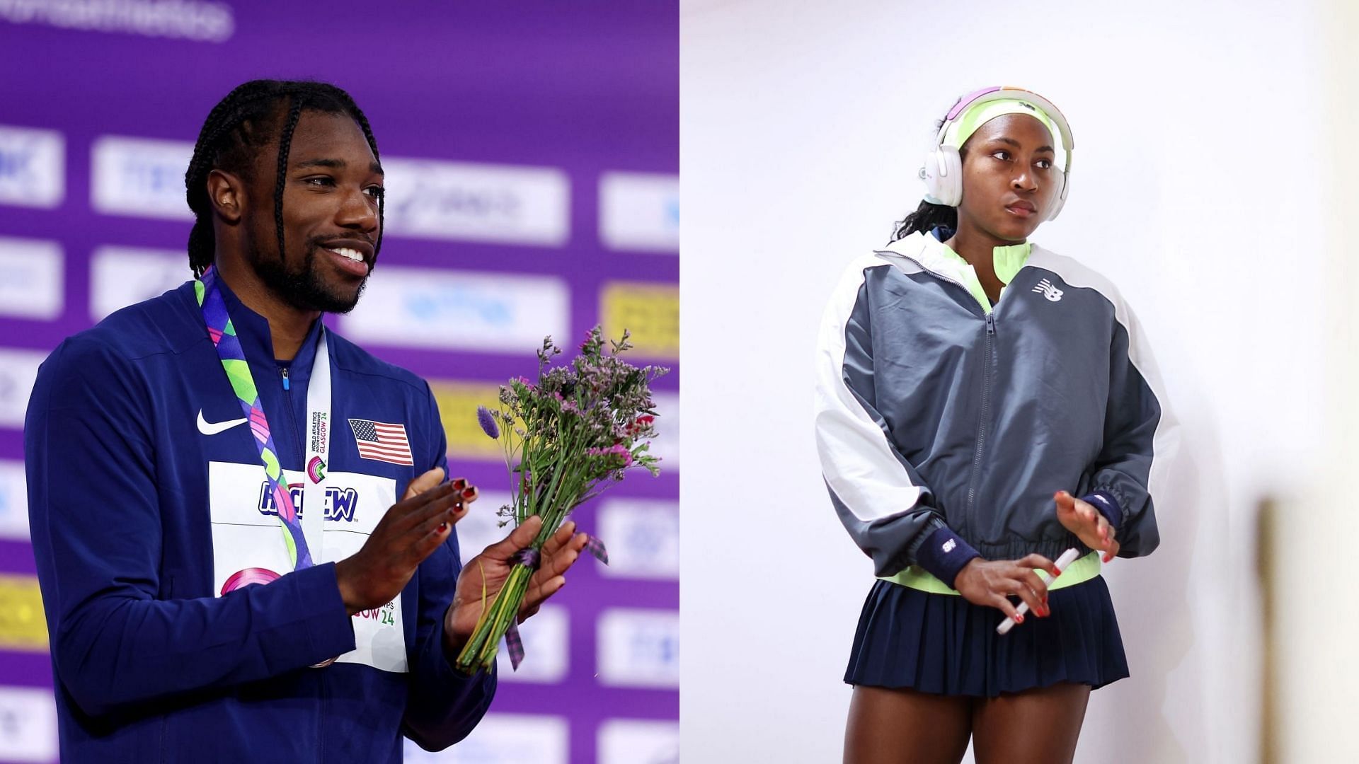 Olympian runner Noah Lyles and Coco Gauff