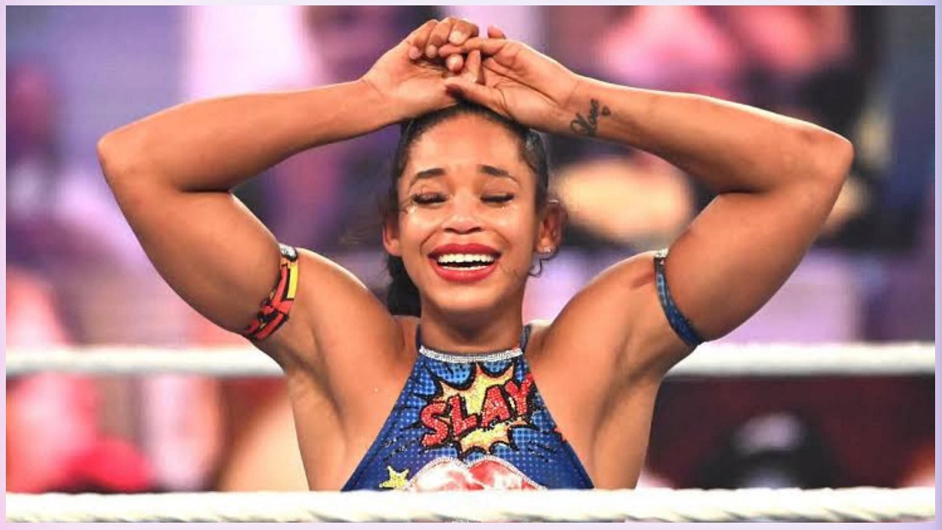 Bianca Belair gets emotional (Source: WWE)