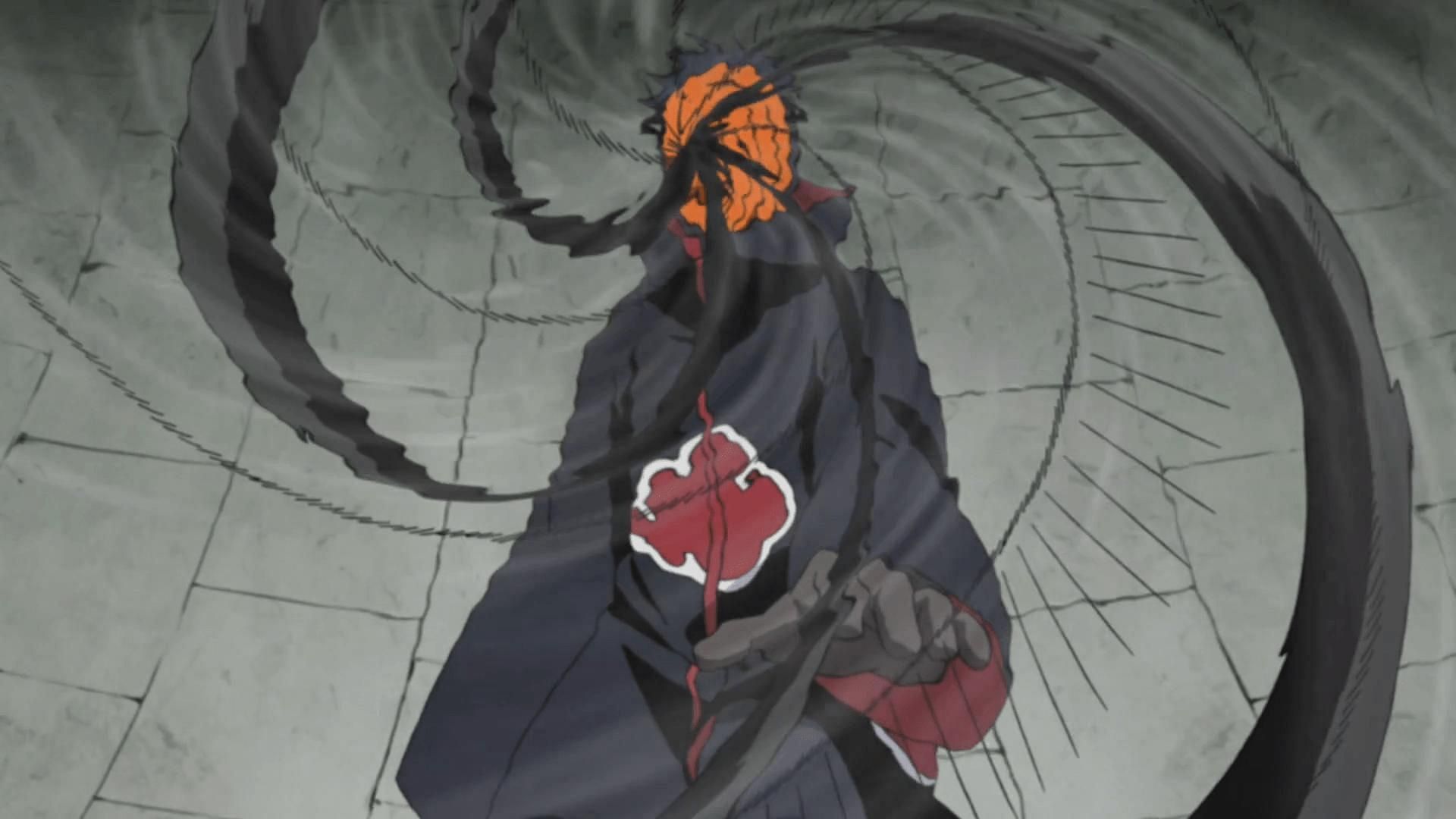 Obito Uchiha using his Kamui in the Naruto anime (Image via Studio Pierrot)