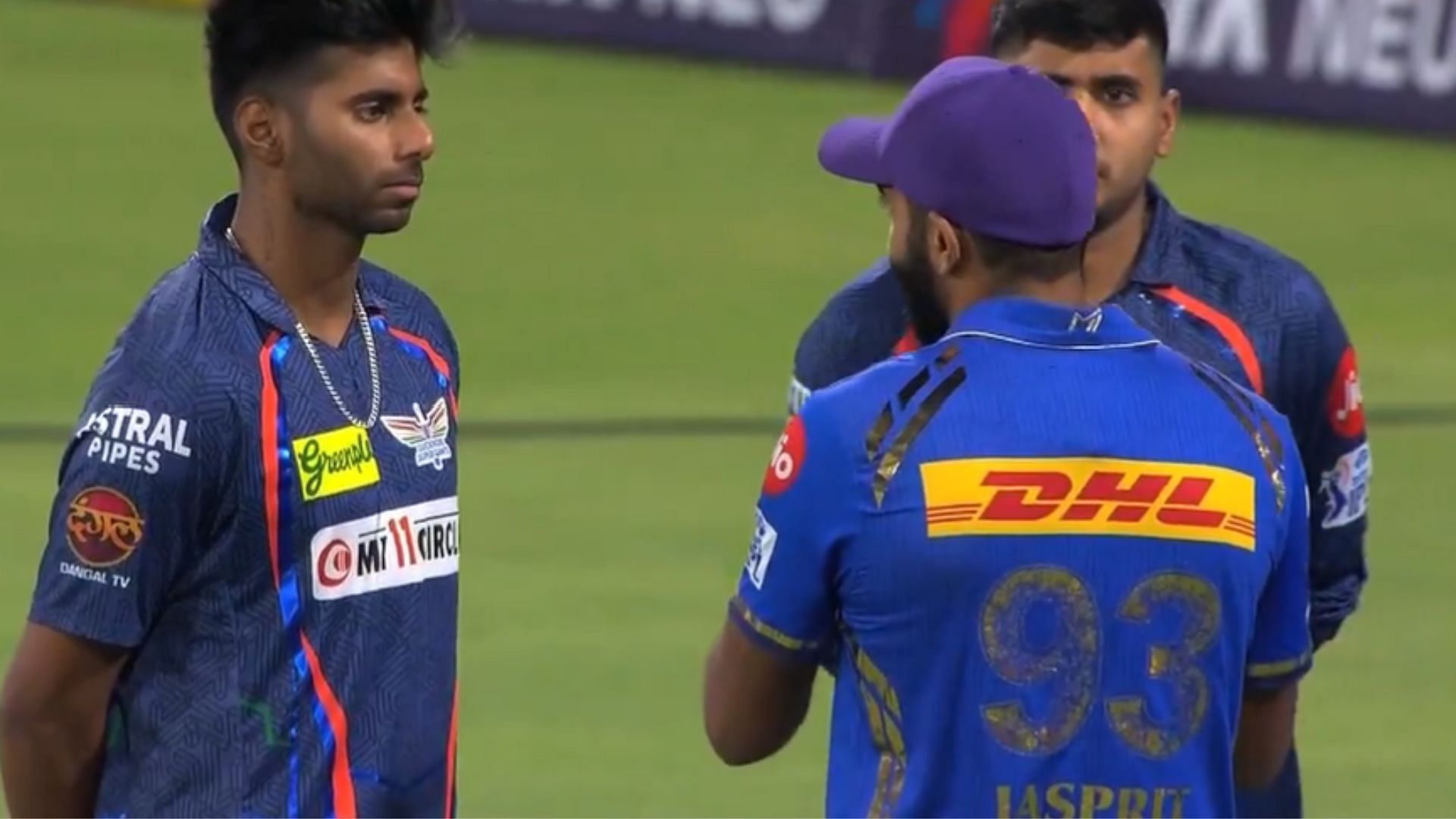 Snippet from Jasprit Bumrah talking to the young LSG pacers