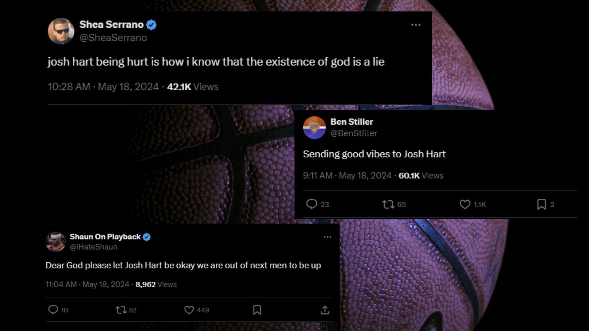 Fans react to Josh Hart's injury