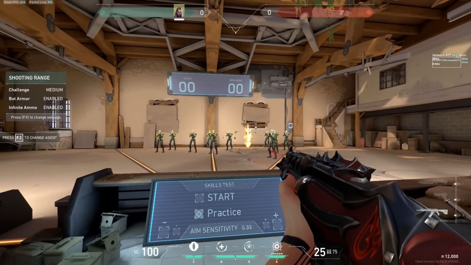 Warming up in range (Image via YouTube/@SenaVL)