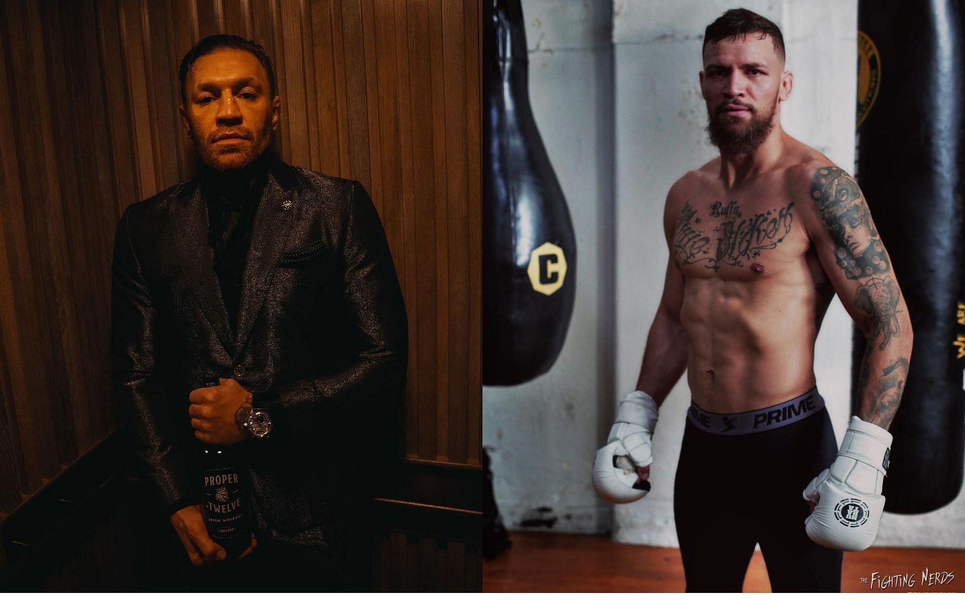 Mauricio Ruffy (right) reacts being compared to Conor McGregor (left) [Images courtesy: @ruffy_mma and @thenotoriousmma on Instagram]