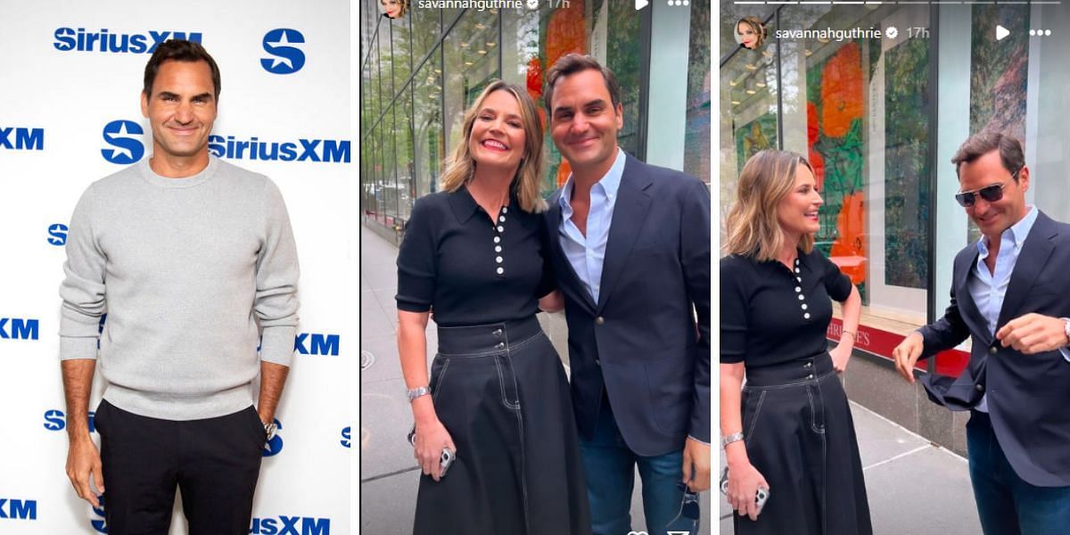 Federer at Sirius XM and with Savana Guthrie