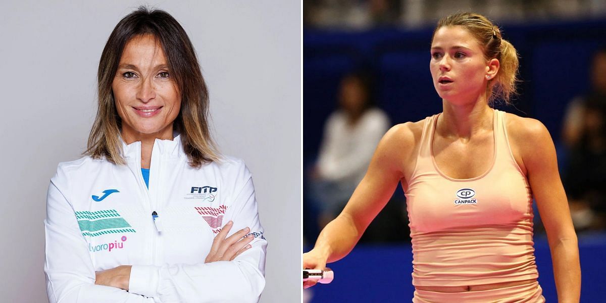 Tathiana Garbin (L) Camila Giorgi (R)