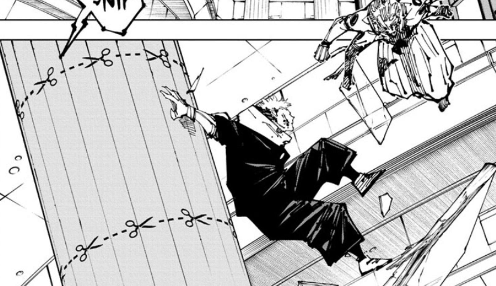 Yuji Itadori using his Cursed Technique in the manga (Image via Shueisha)