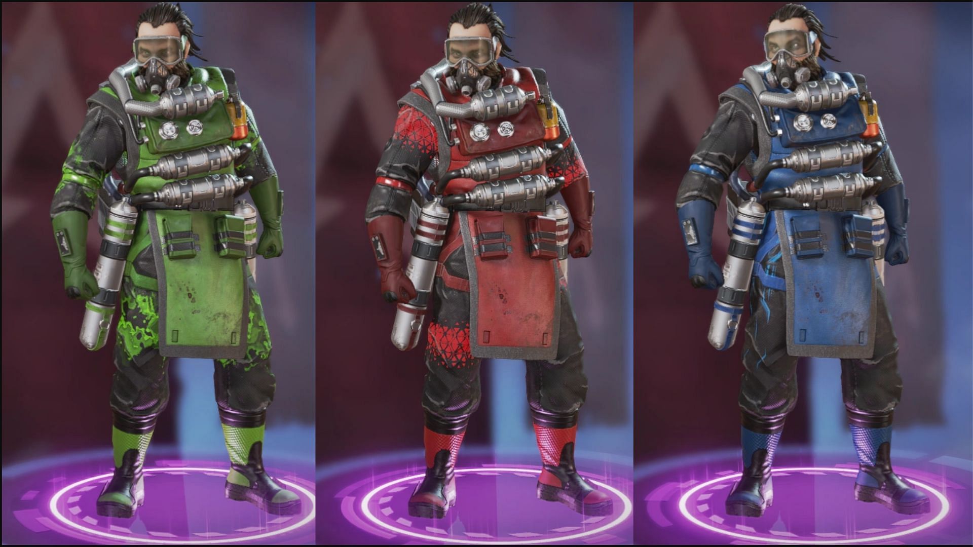 Caustic Epic skins in Apex Legends (Image via Electronic Arts)