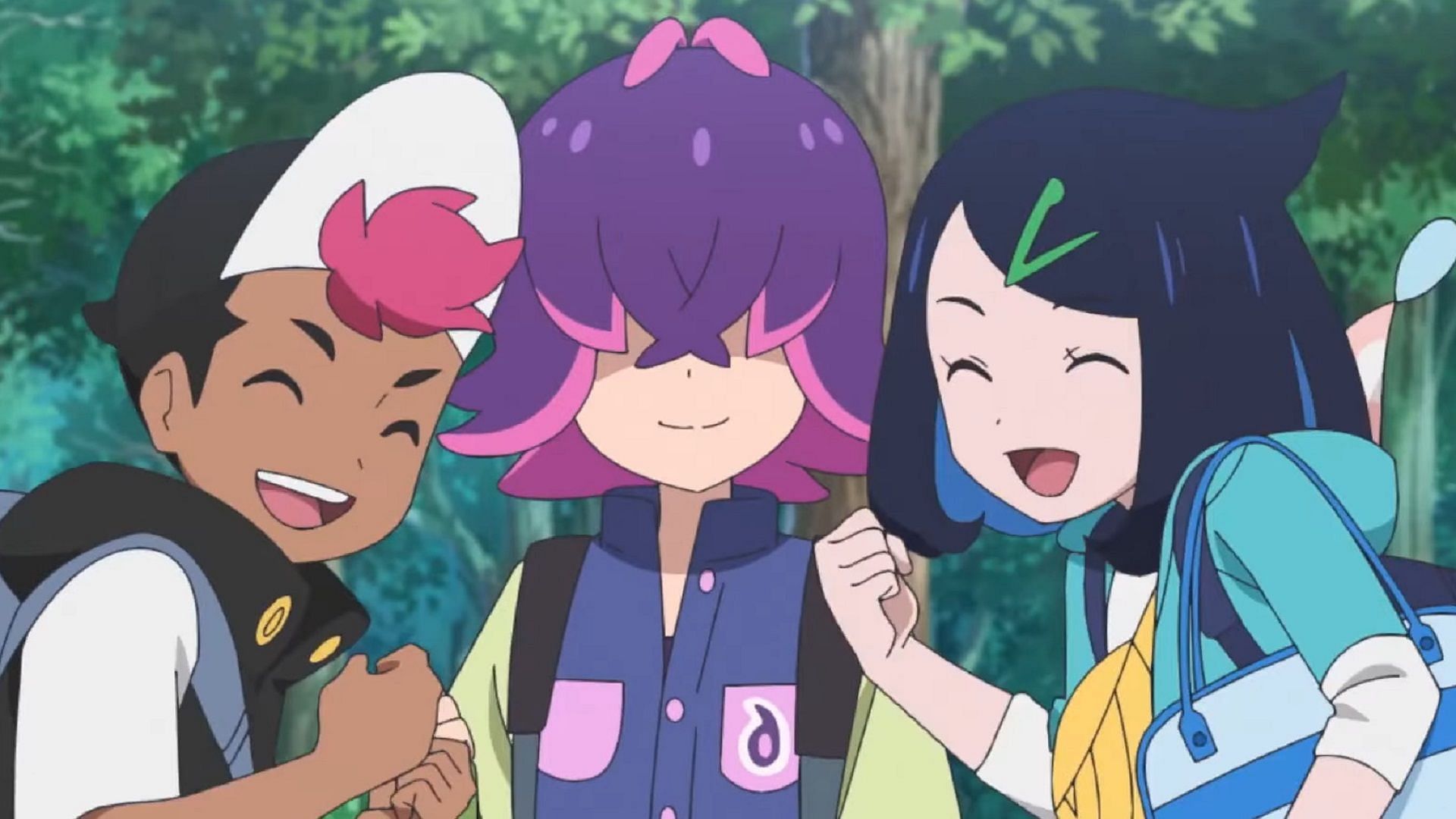 The kids start their wild Pokemon reports in Pokemon Horizons Episode 51 (Image via The Pokemon Company)