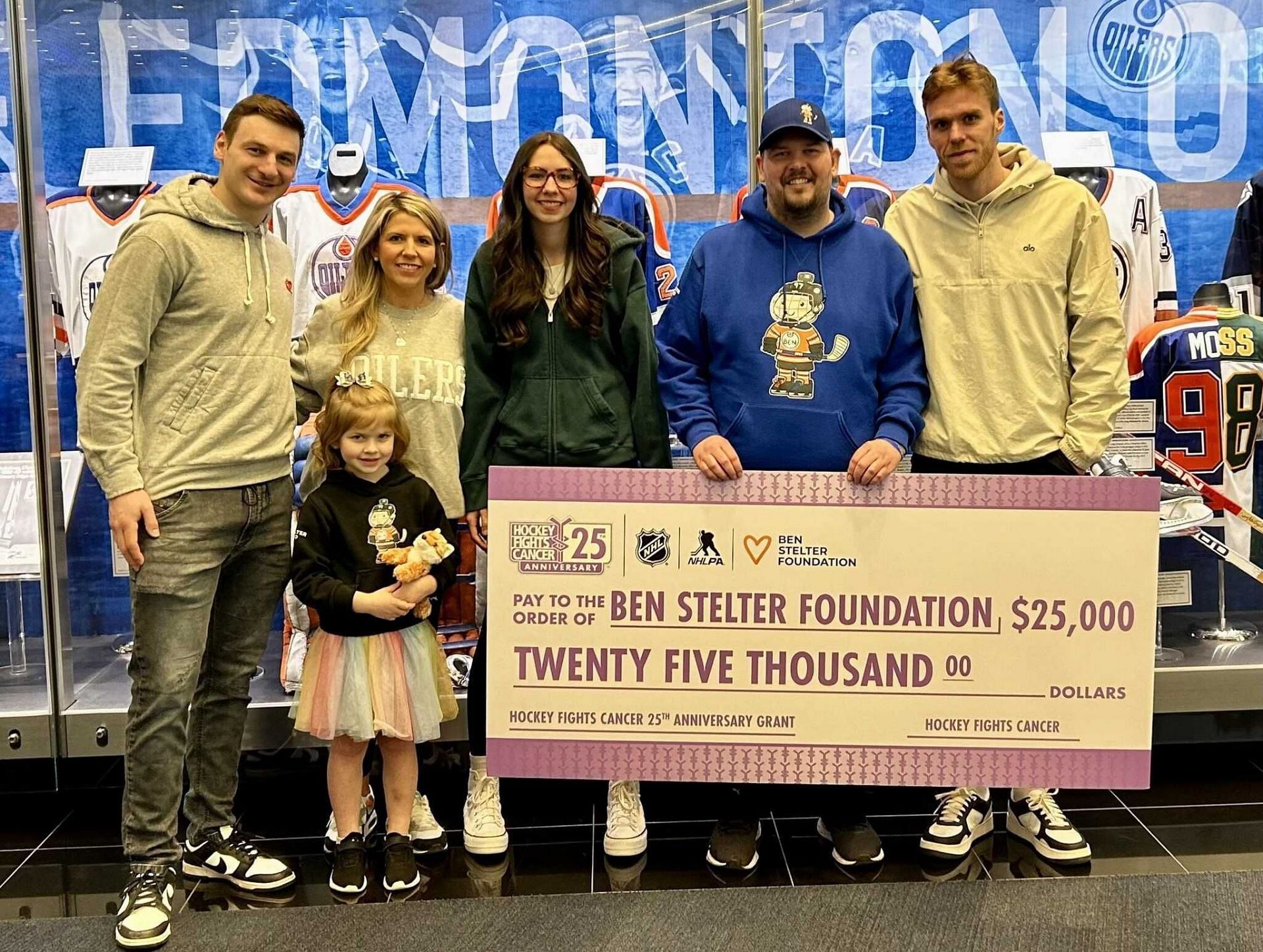 Connor McDavid and Zach Hyman donate to Ben Stelter foundation