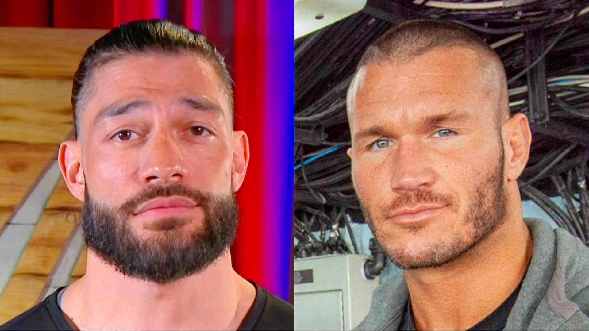 WWE Superstars Roman Reigns (left) and Randy Orton (right)