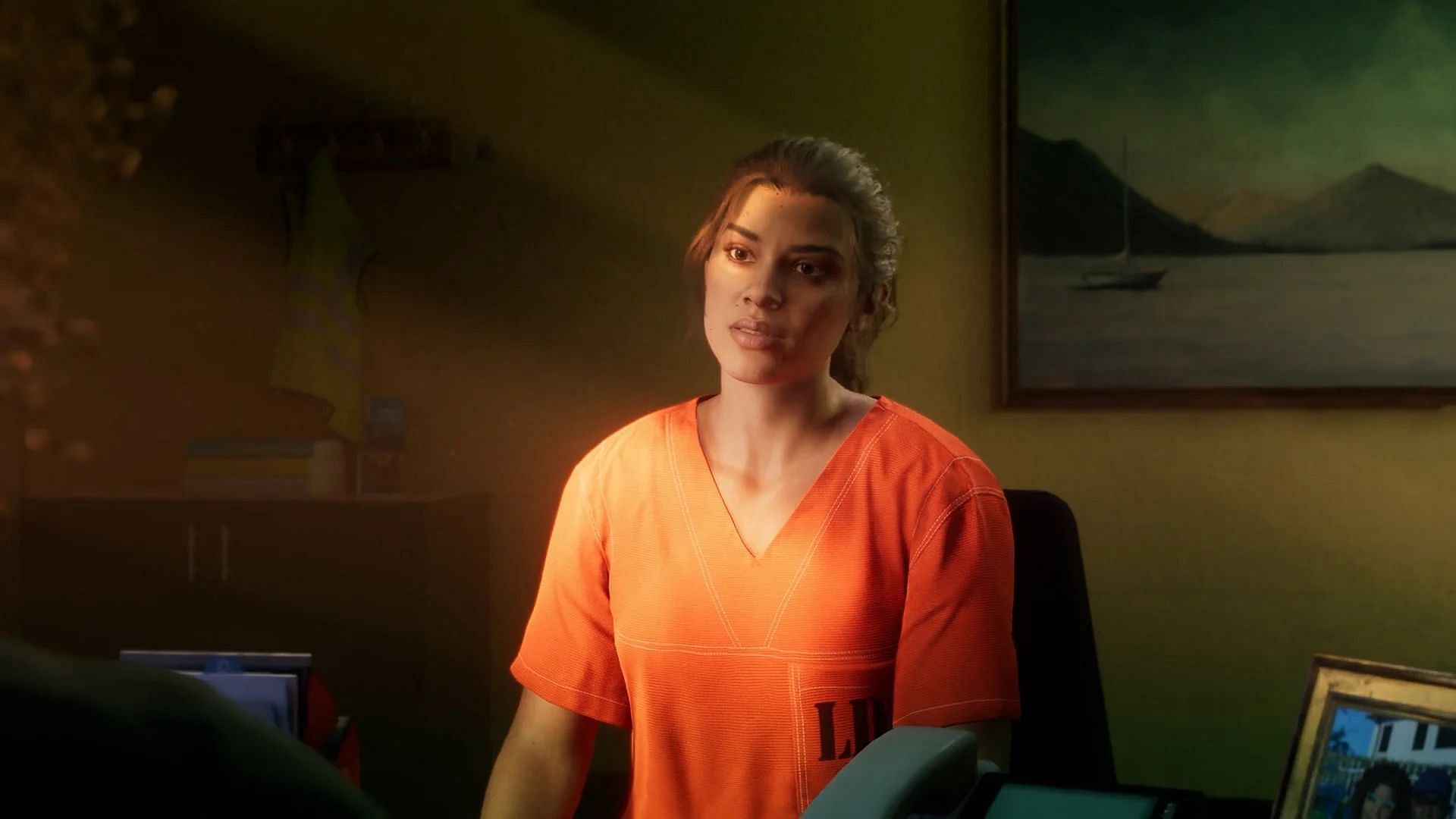 Lucia inside a prison (Image via Rockstar Games)