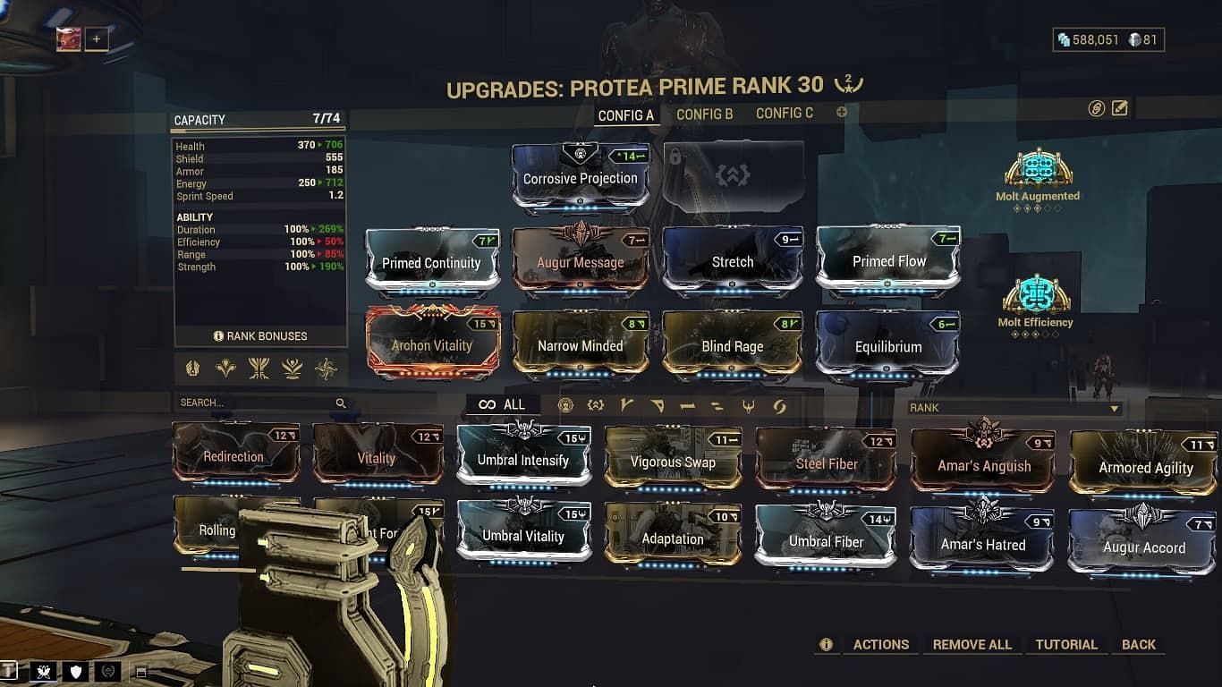 Protea Prime build with 2 Formas (Image via Digital Extremes)