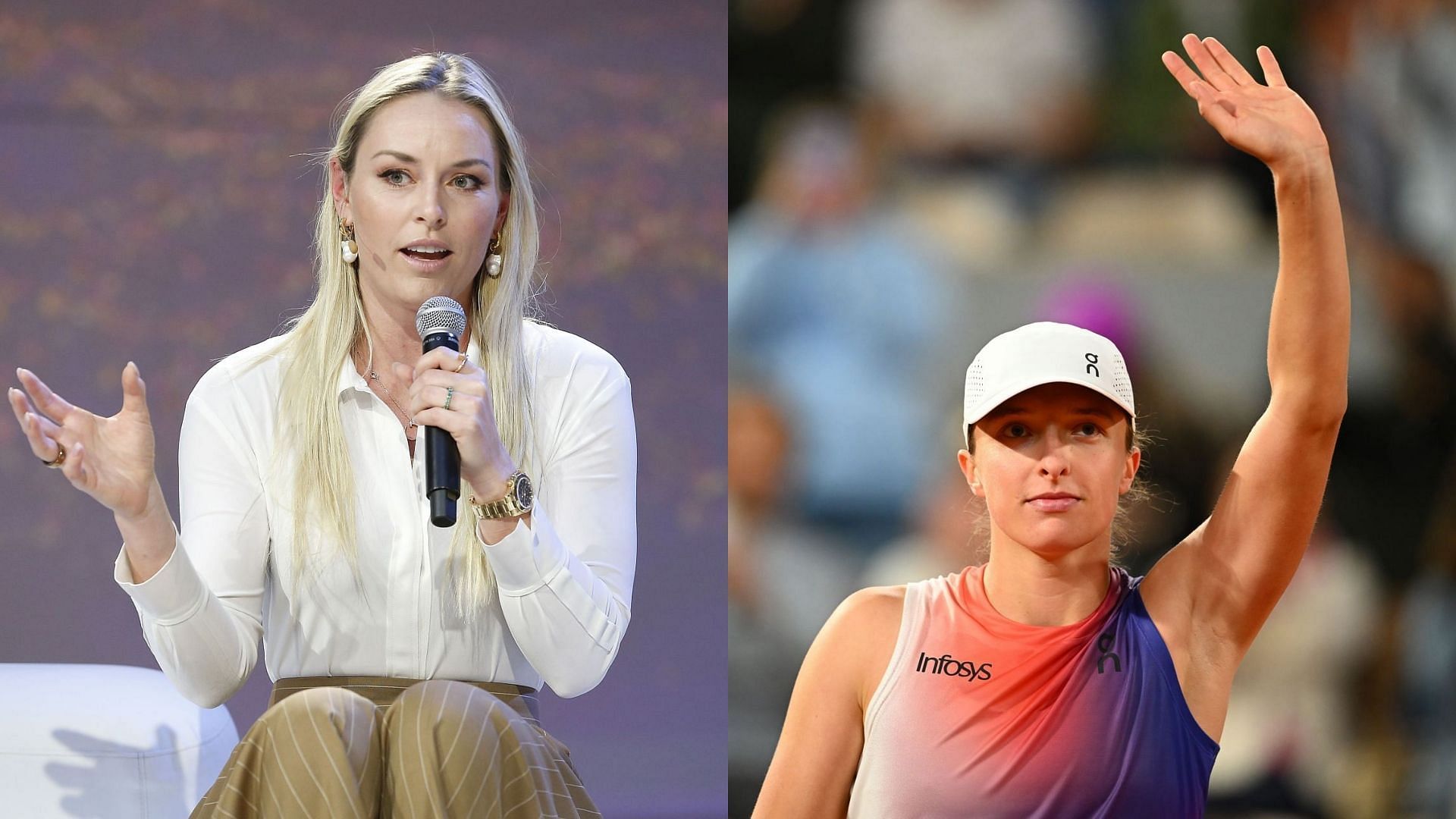 American Olympian Lindsey Vonn and Tennis Star Iga Swiatek