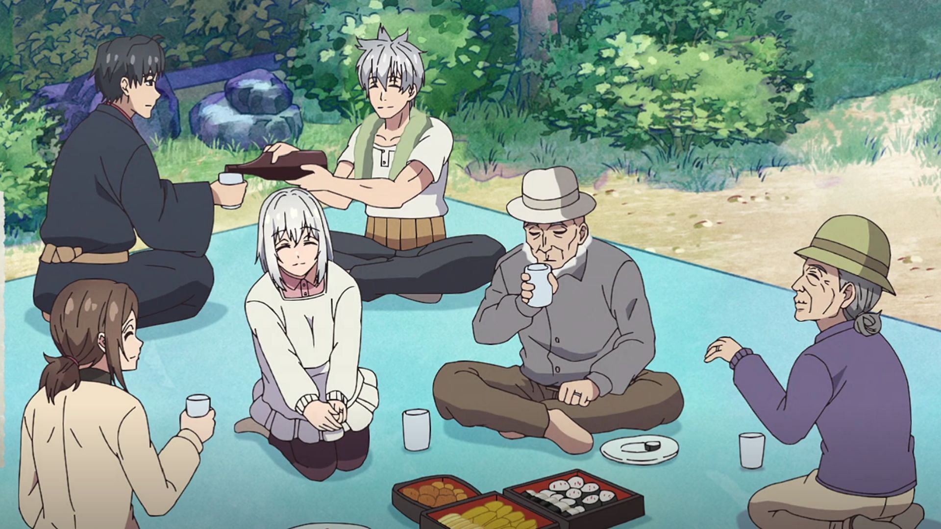 The elderly couples having a pleasant time together as seen in Grandpa and Grandma Turn Young Again (Image via Gekko)