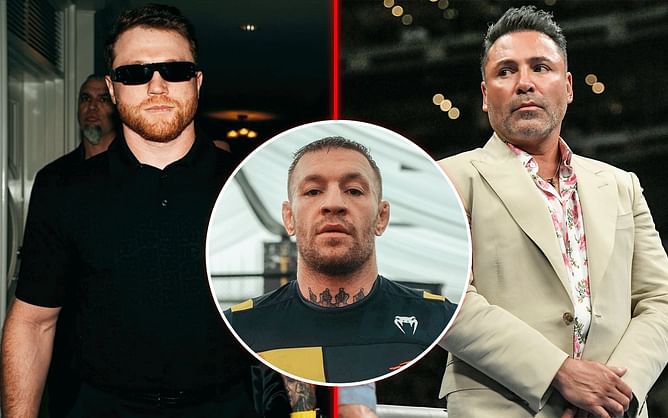Conor McGregor reacts to Canelo Alvarez and Oscar De La Hoya nearly throwing hands at press conference - "Take off the gloves and fight, b*tch!"