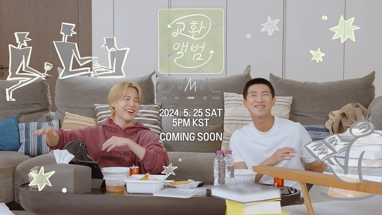 BANGTAN TV drops a teaser for Mini &amp; Moni Music featuring Kim Namjoon and Jimin (Image via BANGTANTV/YouTube)