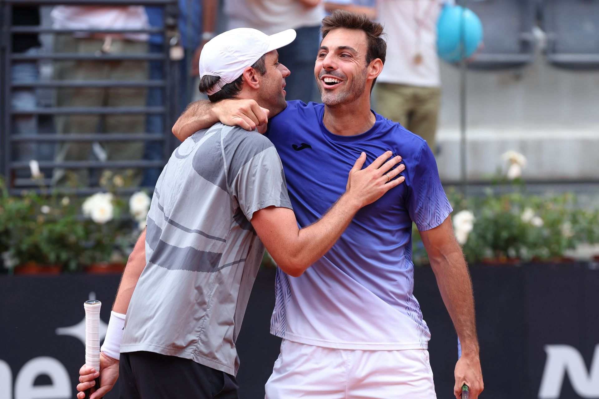 Zeballos and Granollers (right) celebrate their victory
