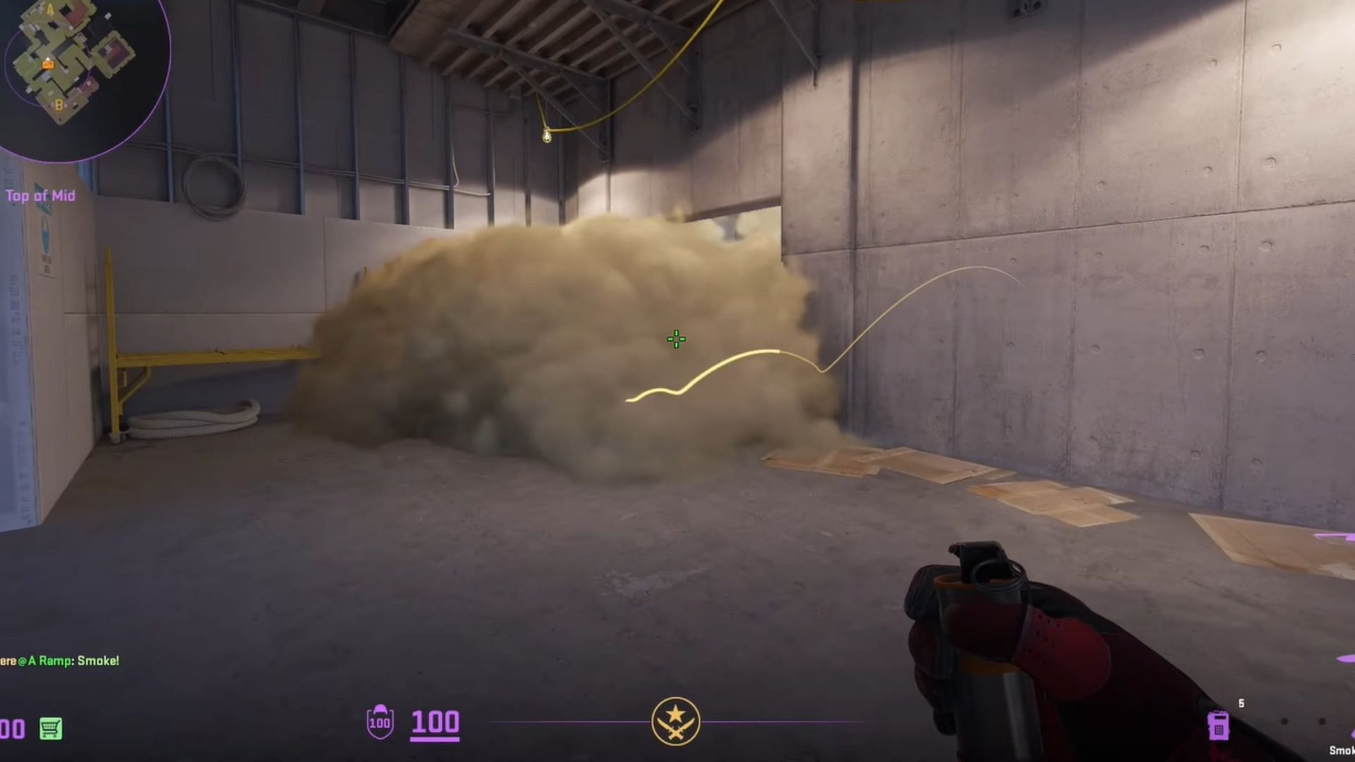 Counter-Strike 2 (CS2) Vertigo window smoke guide