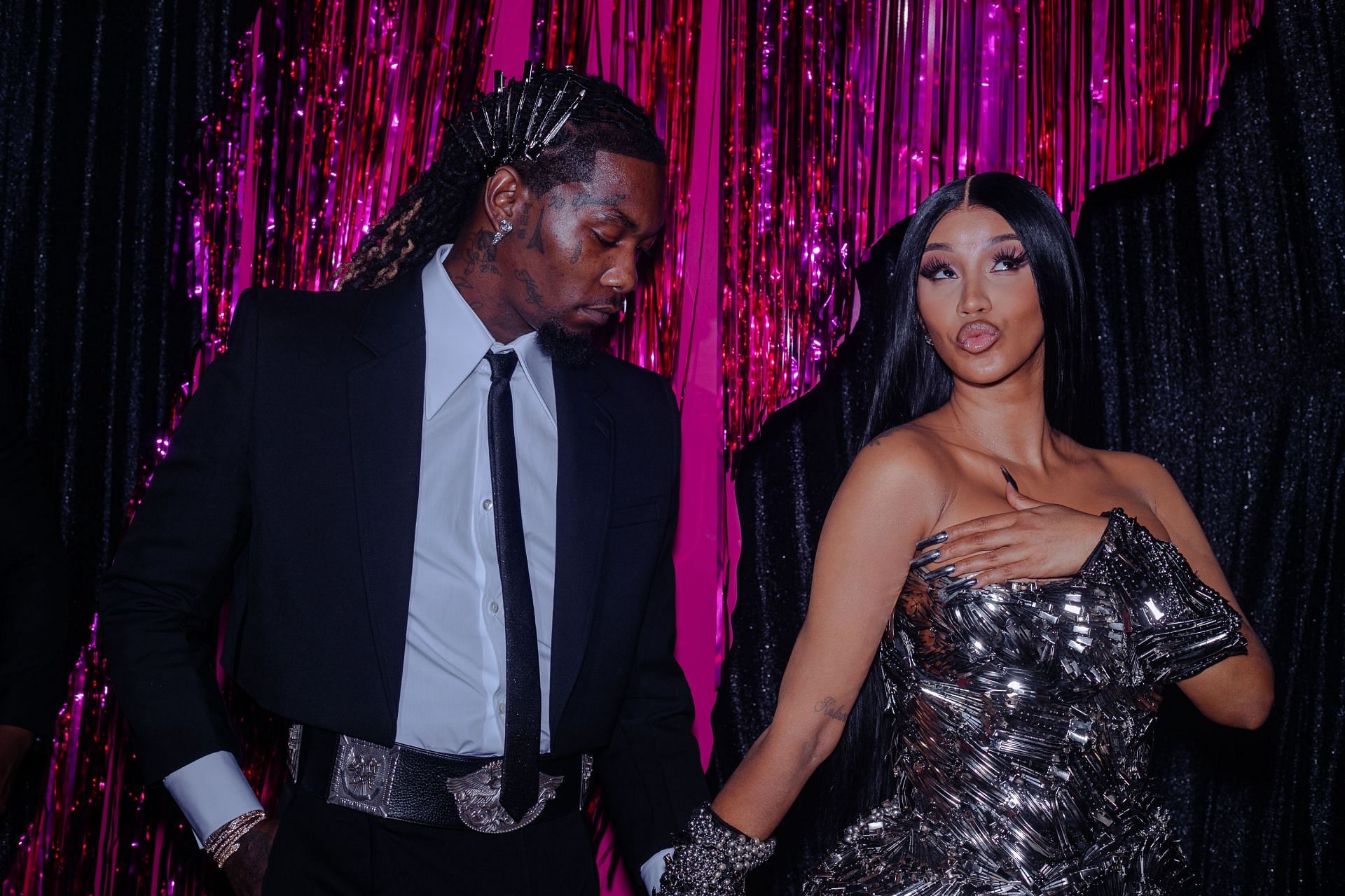 Cardi and Offset at the 2023 VMA (Image via Catherine Powell/Getty Images)