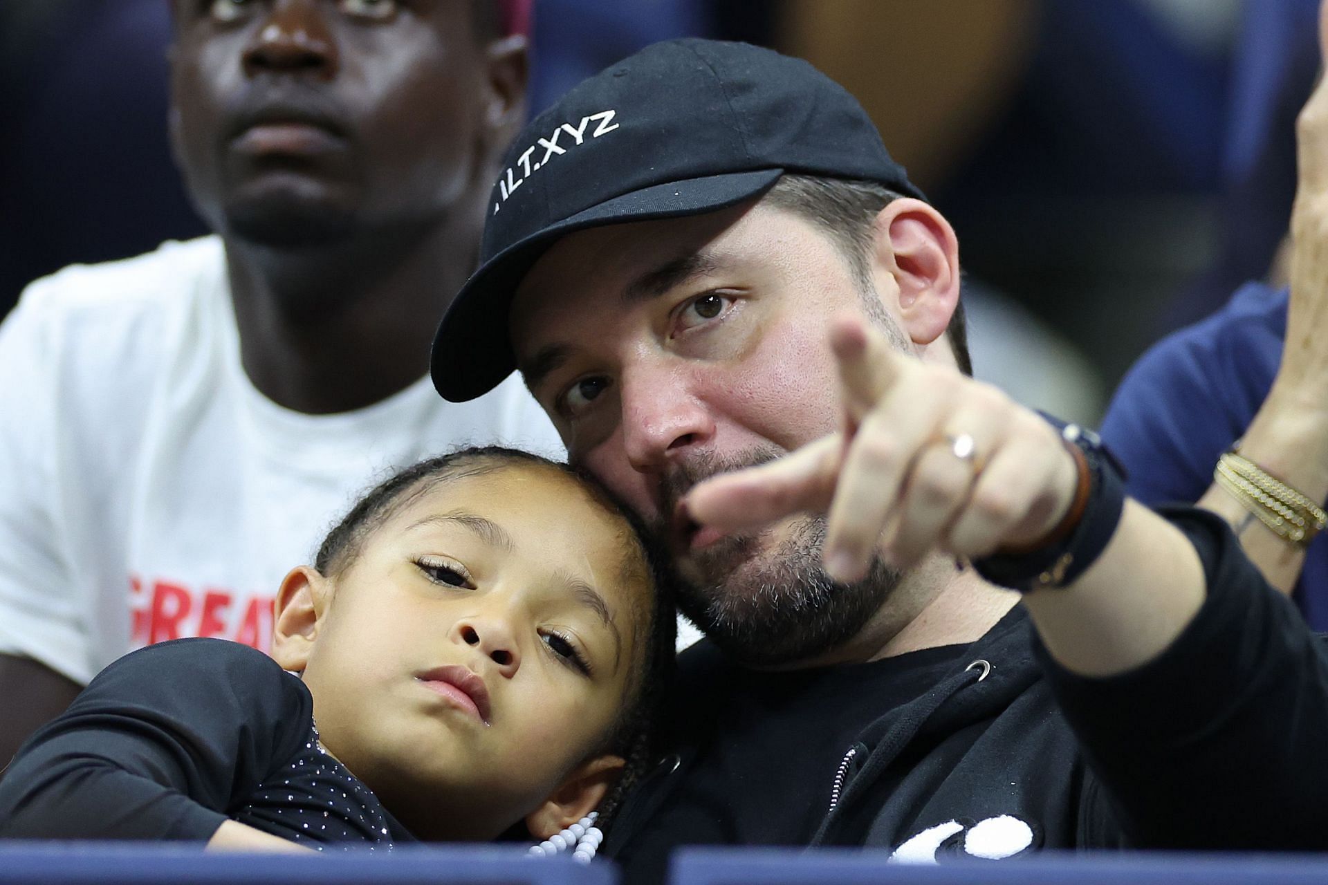 Serena Williams&#039; husband Alexis Ohanian with Olympia.