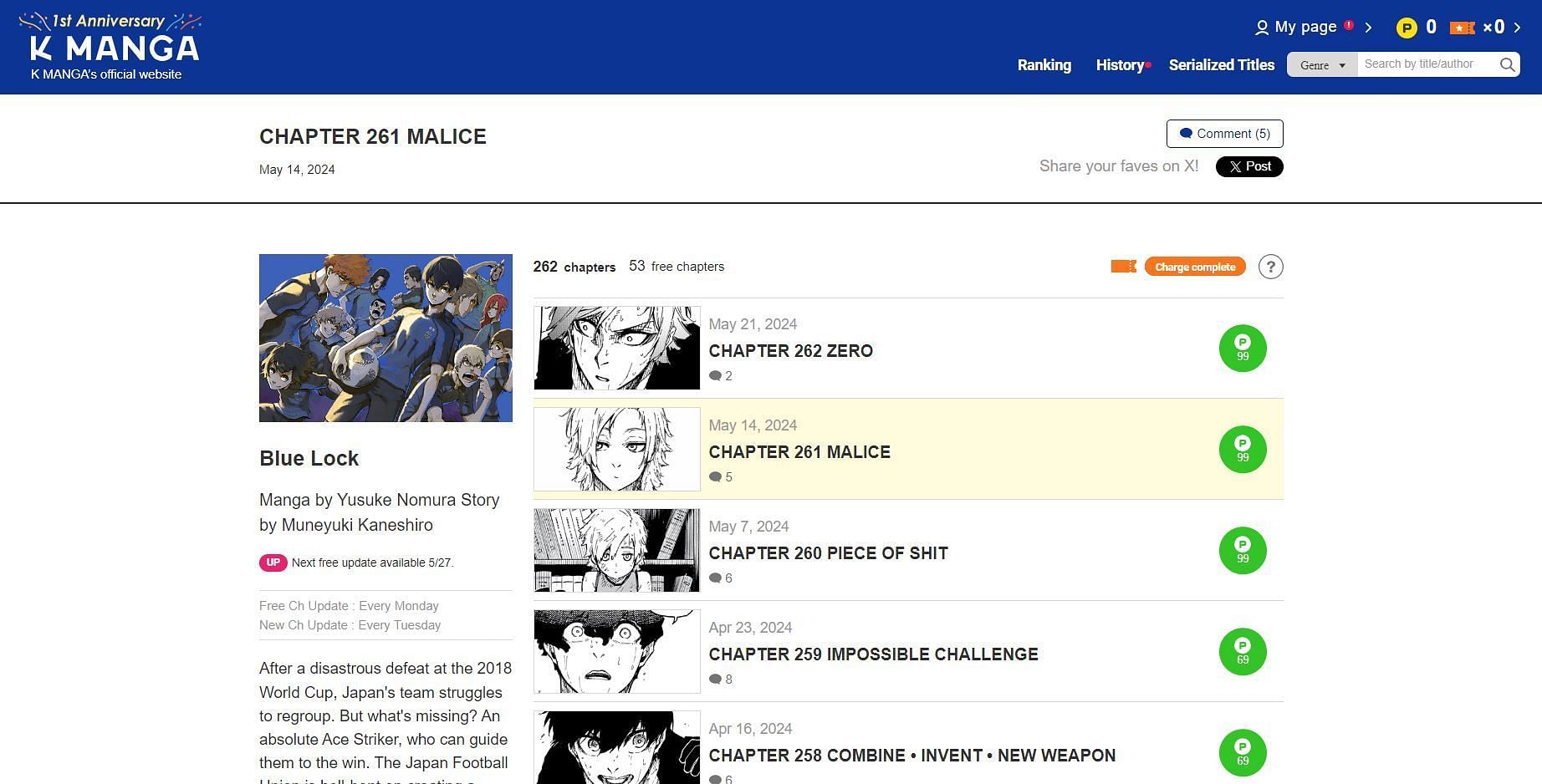 K Manga official website (Image via Kodansha)