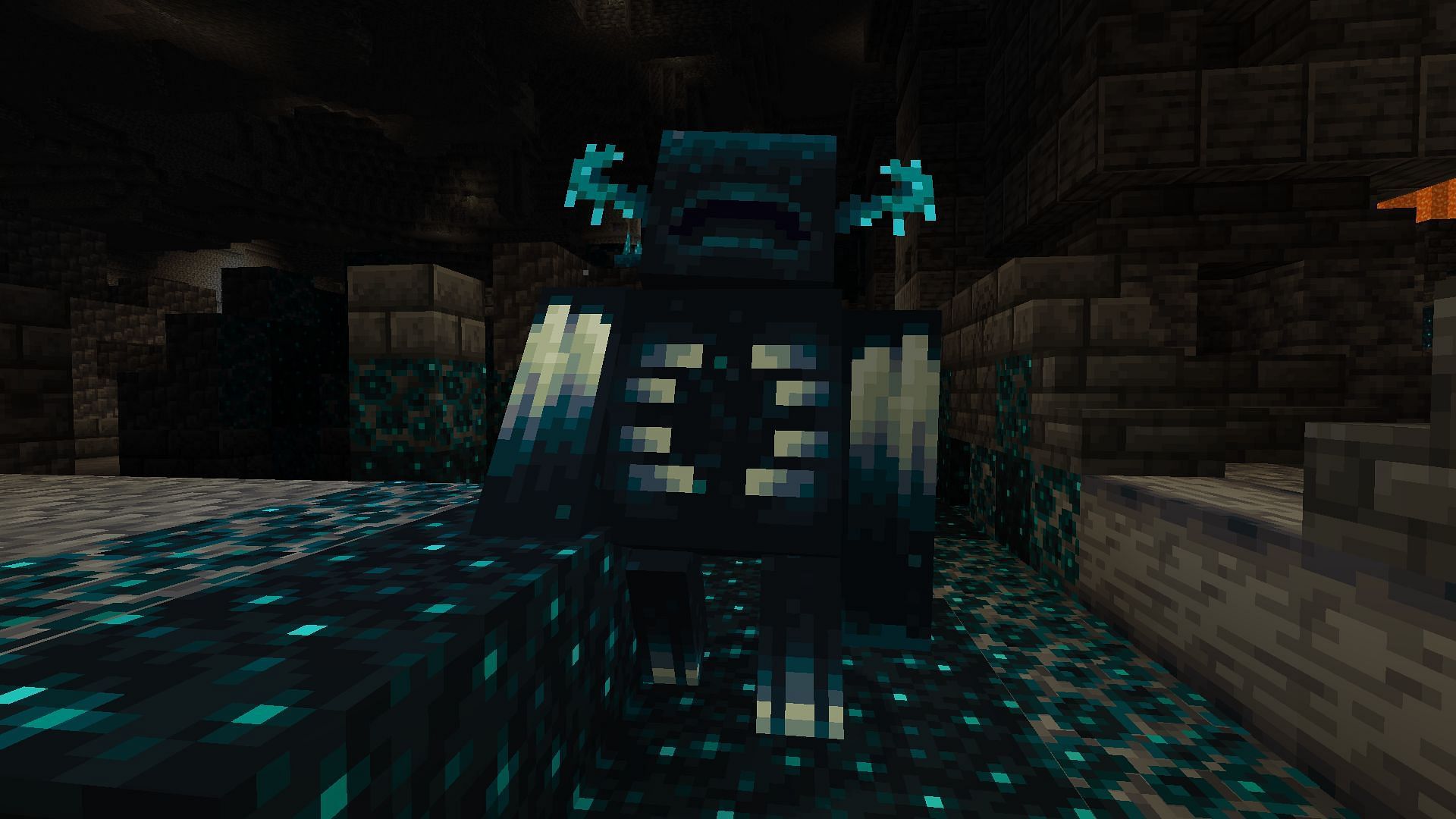 The warden is the best example of a hard to kill Minecraft mob (Image via Mojang)