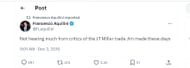 Francesco Aquilini's reposted tweet