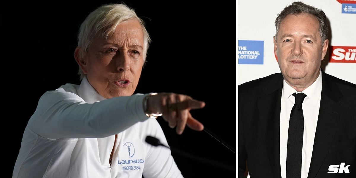 Martina Navratilova (L) and Piers Morgan. PHOTOS: GETTY