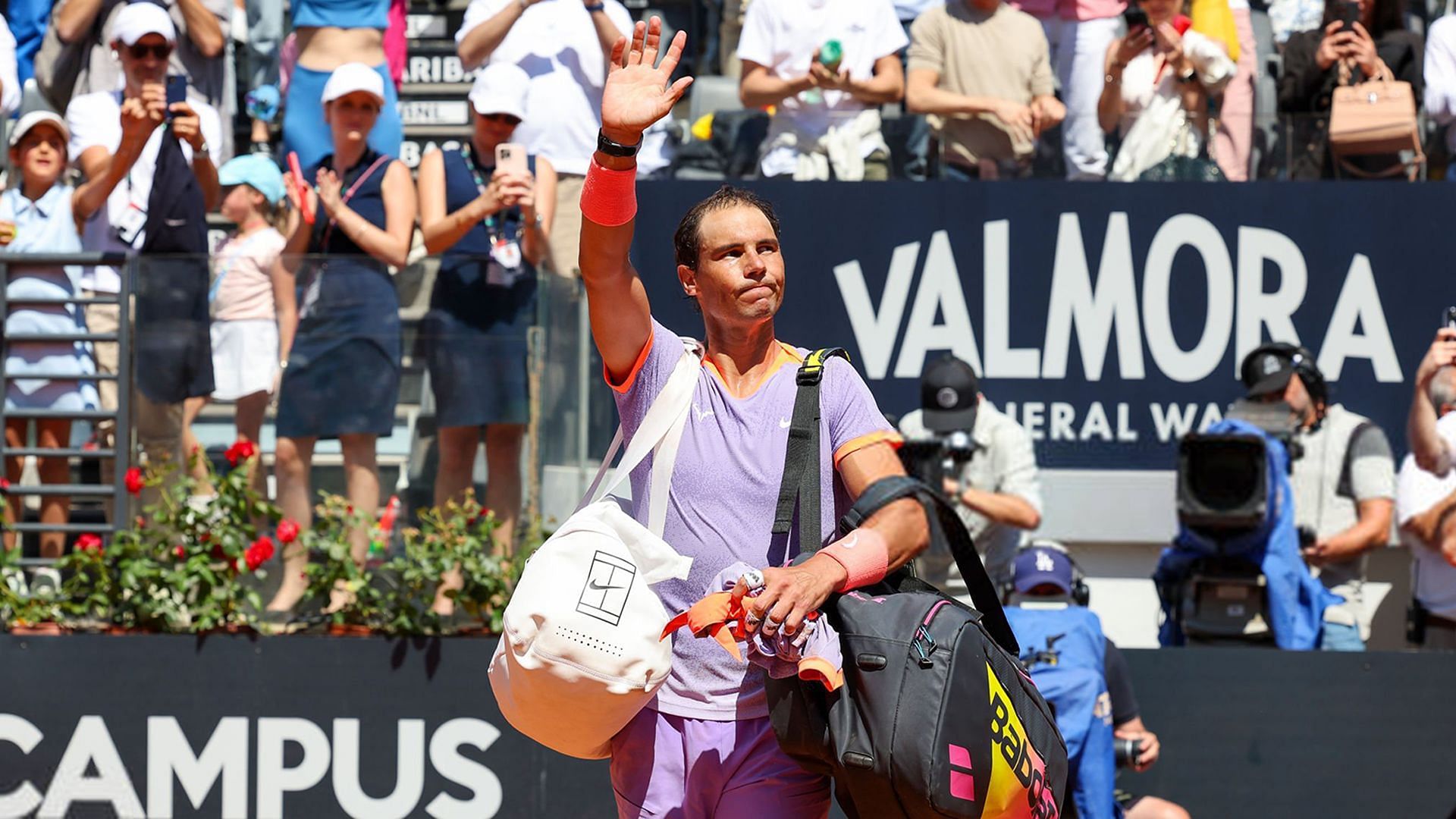 Rafael Nadal was knocked out in the second-round at the Italian Open