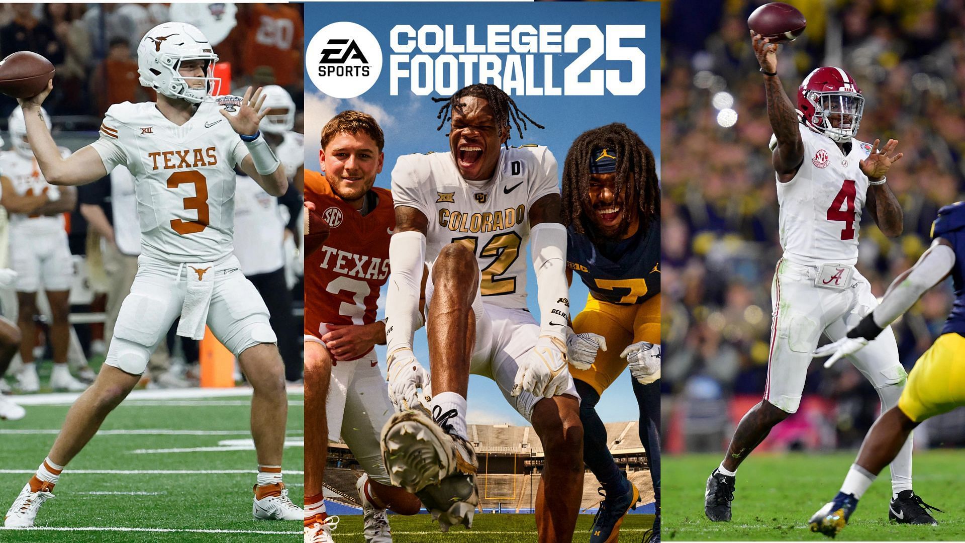Quinn Ewers and Jalen Milroe will both be featured in EA Sports College Football 25