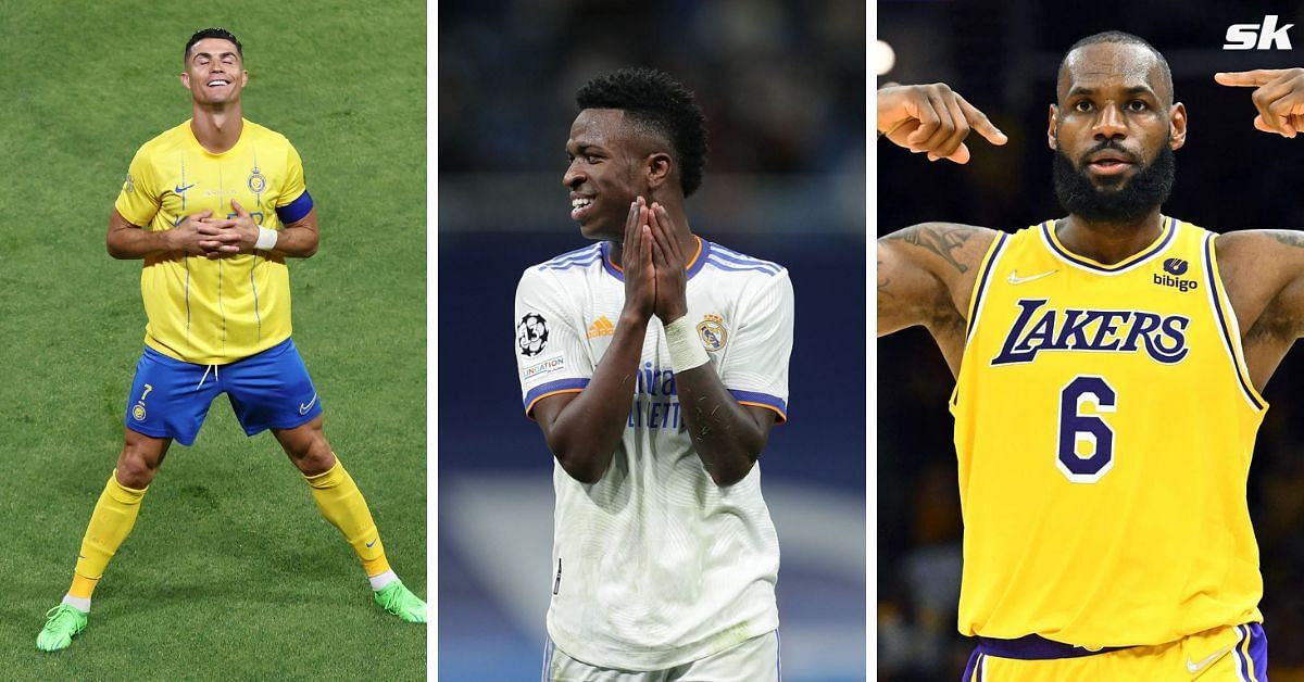 Cristiano Ronaldo, Vinicius Junior and LeBron James