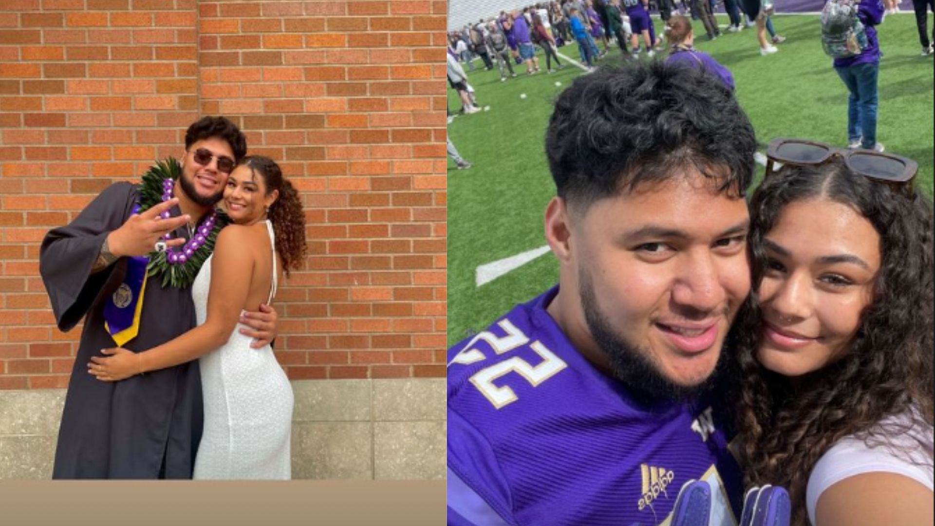 Troy Fautanu is celebrating his girlfriend