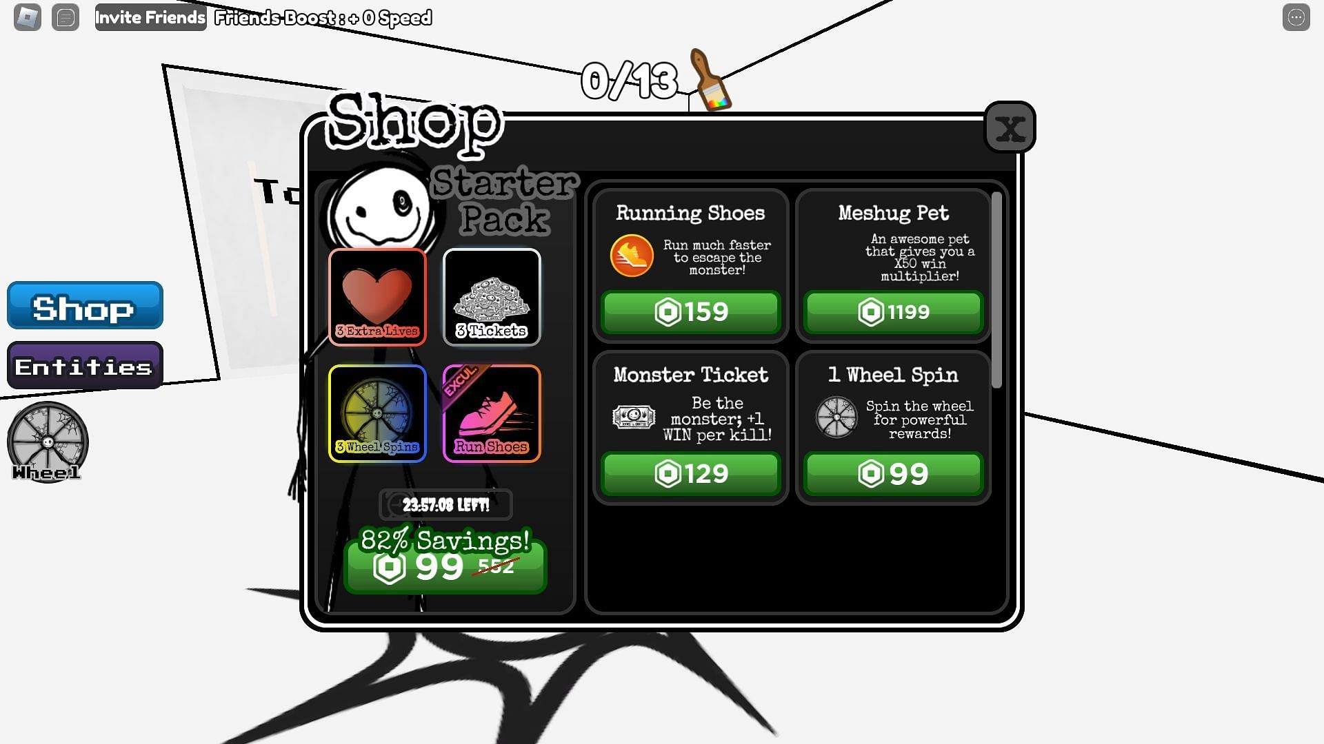 In-game Shop selection (Image via Roblox)