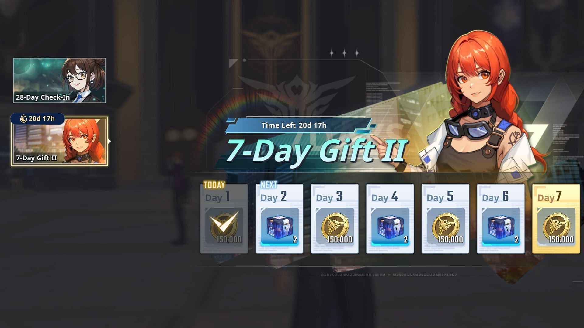 Players can get various rewards by logging into the Solo Leveling Arise for seven days. (Image via Netmarble)