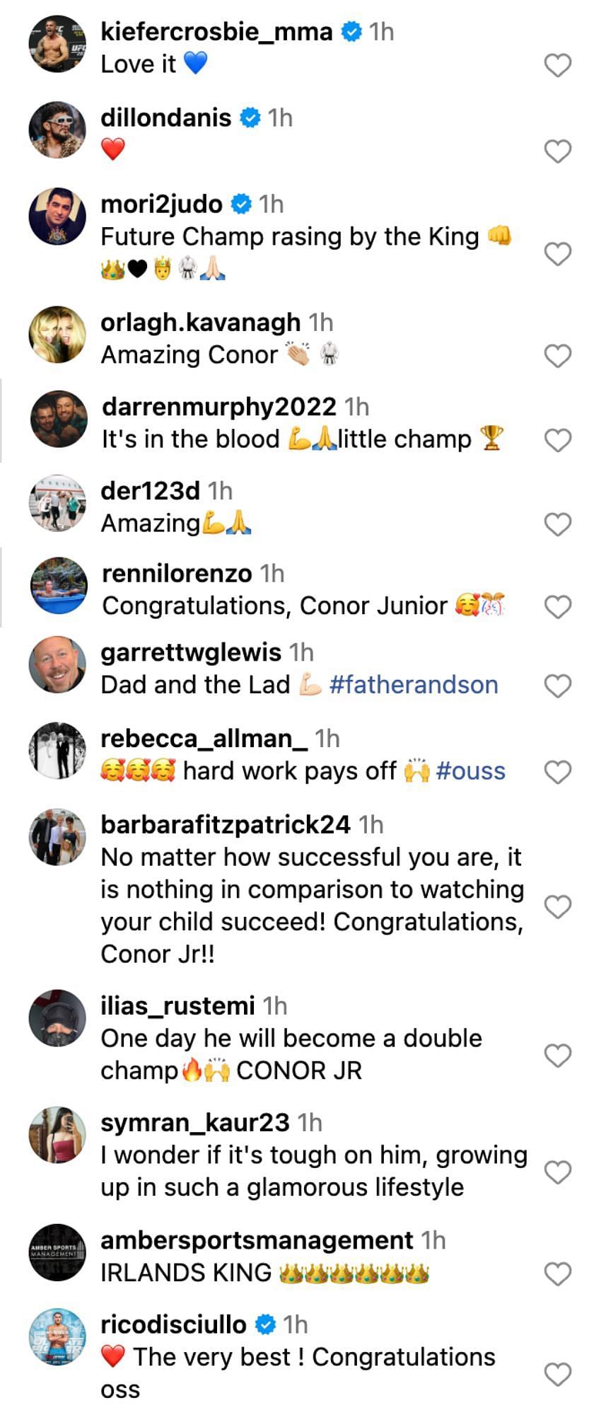 Fans and fighters react to Conor McGregor Jr.&#039;s first Brazilian jiu-jitsu stripe [via @thenotoriousmma on Instagram]