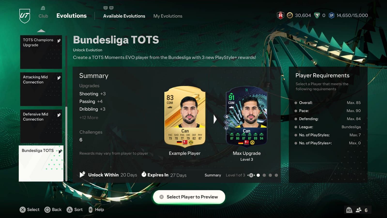 Emre Can can be upgraded (Image via EA Sports)