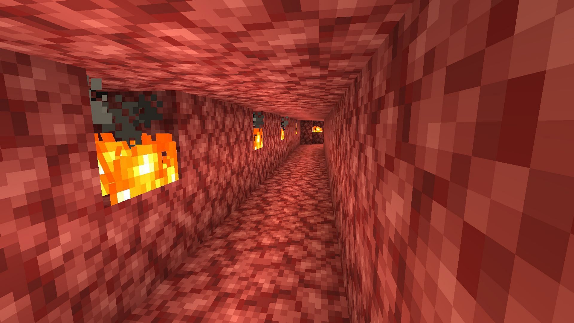 Basic Nether tunnels are the simplest form of safe Nether travel (Image via Mojang)