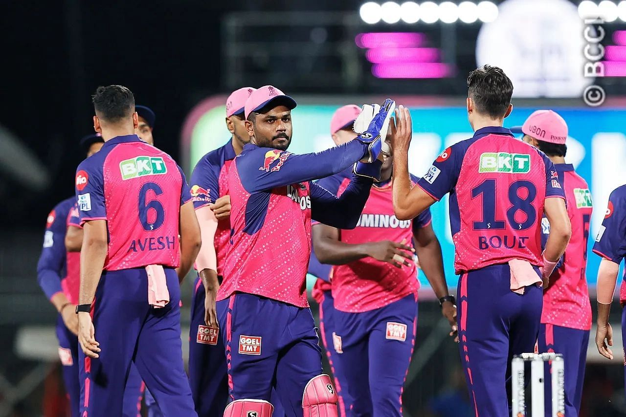 RR players during Qualifier 2 vs SRH. (PC: BCCI)