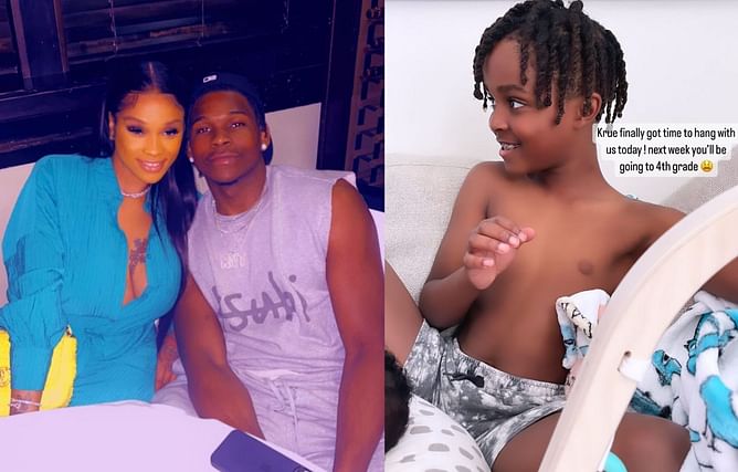 Anthony Edwards' girlfriend Jeanine Robel gets emotional as her firstborn with Chief Keef goes to fourth grade- "Finally got time to hang"