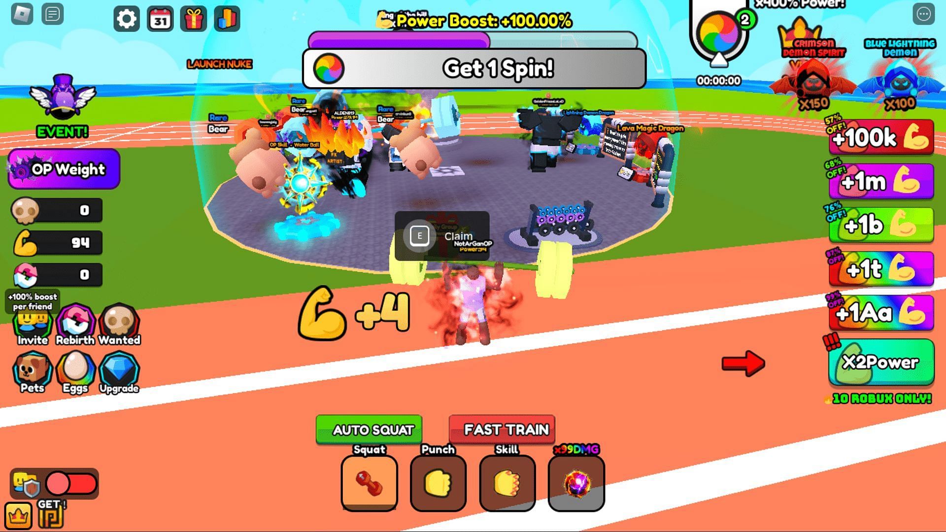 Gameplay screenshot from Gyatts Simulator (Image via Roblox)