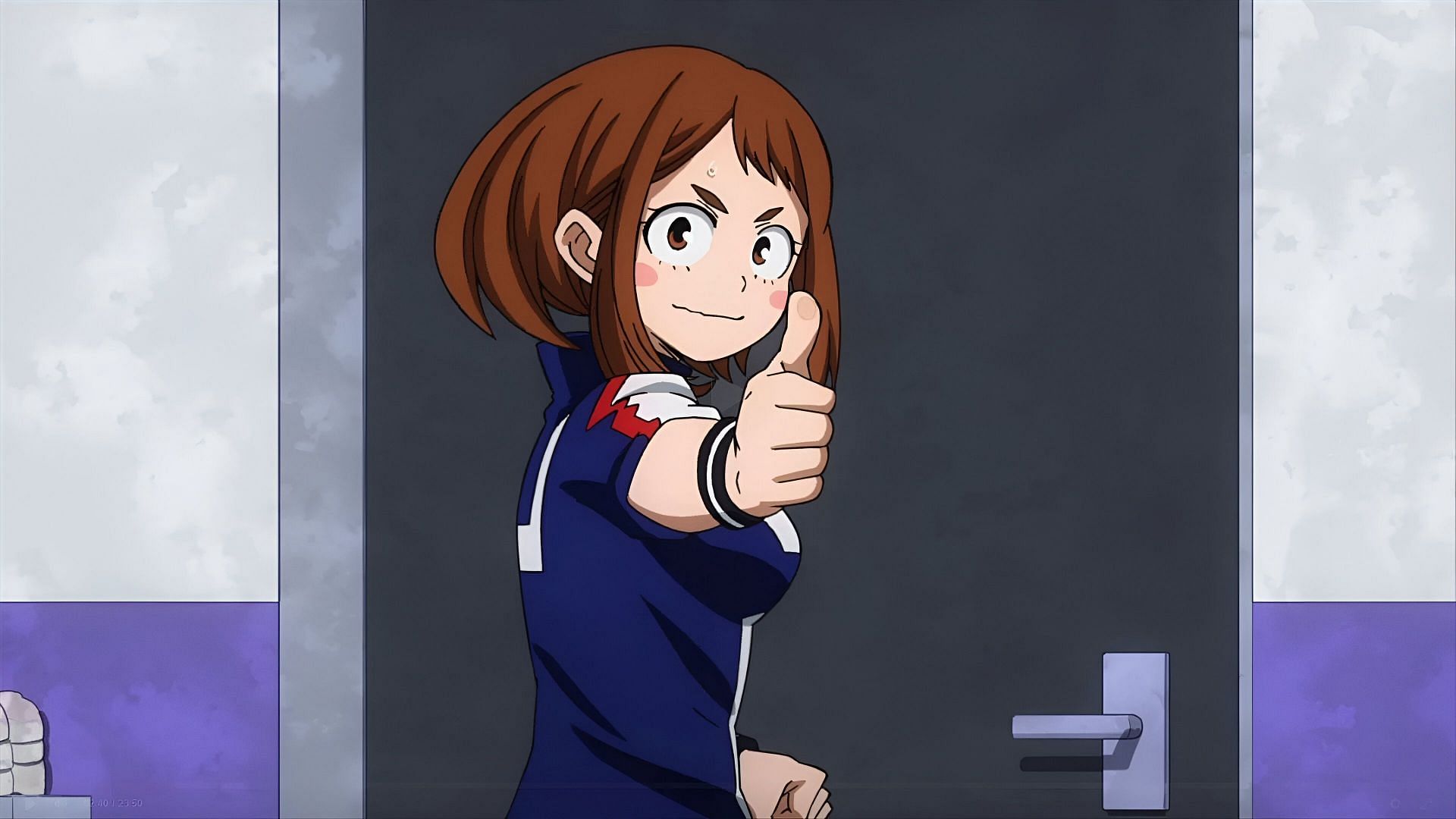 Uraraka as seen in the anime (Image via Bones)