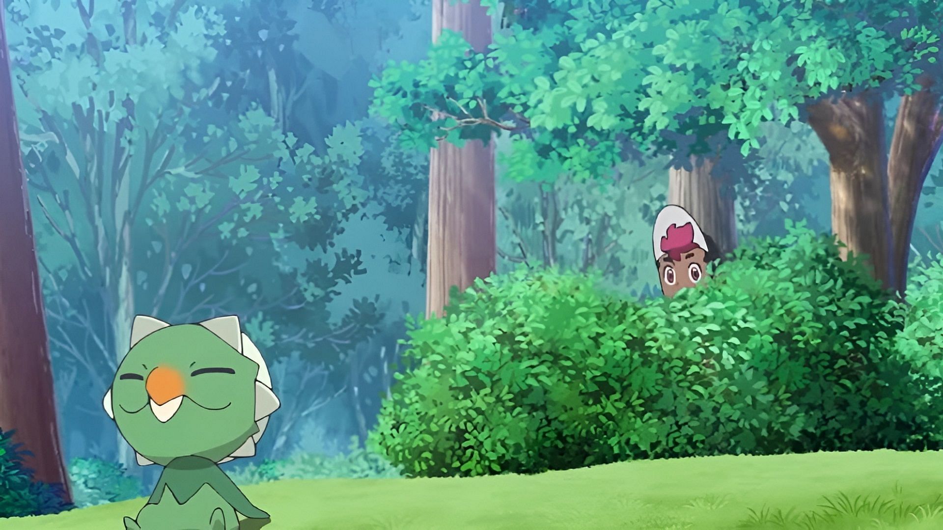 Roy spots a Capsakid in Pokemon Horizons Episode 52 (Image via The Pokemon Company)